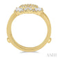 5/8 Ctw Arched Baguette and Round Cut Diamond Insert Ring in 14K Yellow Gold