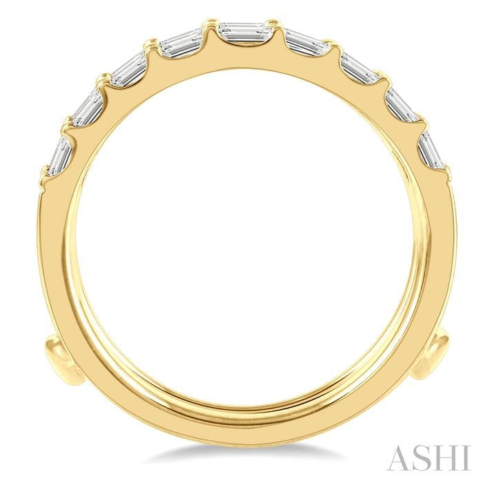 3/4 Ctw Baguette Diamond Insert Ring in 14K Yellow Gold