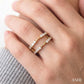 5/8 Ctw Baguette and Round Cut Diamond Insert Ring in 14K Yellow Gold