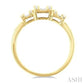 1/2 Ctw Past Present and Future Baguette and Round Cut Diamond Fusion Fashion Ring in 14K Yellow Gold