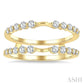 1/2 Ctw Graduated Prong Set Round Cut Diamond Insert Ring in 14K Yellow Gold