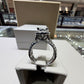 2.65 CTW Natural Diamond Princess Cut Composite Cushion Halo Engagement Ring in 14K White Gold