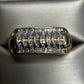 Men's 10K Yellow Gold Wide Diamond Round Cut Band Ring (1/2 ct)