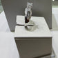14K White Gold 1.45 CTW Natural Diamond Princess-Cut Engagement Ring with Baguette & Round Diamond Accents