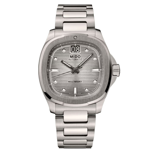 MIDO Multifort TV Big Date Grey Dial Titanium Watch - 39.2 x 40mm