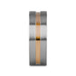 MARS Titanium Flat Brushed Finished Men's Wedding Ring With Rose Gold Plated Groove Center - 8mm