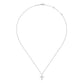 Gabriel & Co. 14K White Gold Sculpted Diamond Cross Pendant Necklace Kaslique 17.5 .09CTW