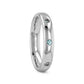 ALEX Polished Domed Tungsten Carbide Ring with Alexandrite Setting - 4mm