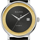 Bulova Black Dial Leather Strap Frank Sinatra Rat Pack 96B406