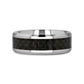 COLOSSEUM Black Carbon Fiber Inlay Titanium Wedding Band - 8mm