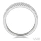 1/2 Ctw Triple Row Round Cut Diamond Wedding Band in 14K White Gold