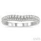 1/3 Ctw Twin Row Round Cut Diamond Wedding Band in 14K White Gold