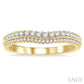 1/3 Ctw Twin Row Round Cut Diamond Wedding Band in 14K Yellow Gold