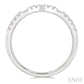 1/4 Ctw Curved Center Baguette and Round Cut Diamond Wedding Band in 14K White Gold