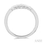 1/4 Ctw Chevron Shank Round Cut Diamond Band in 14K White Gold