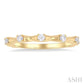 1/5 Ctw Bamboo Shoot Inspired Round Cut Diamond Fashion Ring in 14K Yellow Gold