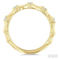 1/5 Ctw Bamboo Shoot Inspired Round Cut Diamond Fashion Ring in 14K Yellow Gold