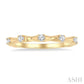1/10 Ctw Bamboo Shoot Inspired Round Cut Diamond Fashion Ring in 10K Yellow Gold