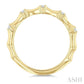 1/10 Ctw Bamboo Shoot Inspired Round Cut Diamond Fashion Ring in 10K Yellow Gold