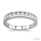 1/2 Ctw Channel Set Round Cut Diamond Band in 14K White Gold