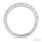 3/4 Ctw Arched Center Round Cut Diamond Wedding Band in 14K White Gold