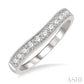 1/3 Ctw Arched Round Cut Diamond Wedding Band in 14K White Gold