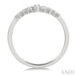 1/10 Ctw Chevron Round Cut Diamond Highlighted Wedding Ring in 14K White Gold