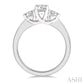 3/4 Ctw Round Cut Diamond Three-Stone Past Present and Future Ring in 14K White Gold