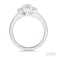 1/2 Ctw Round Cut Diamond Three-Stone Past Present and Future Ring in 14K White Gold