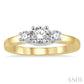 1/2 Ctw Round Cut Diamond Three-Stone Past Present and Future Ring in 14K Yellow and White Gold
