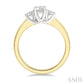 1/2 Ctw Round Cut Diamond Three-Stone Past Present and Future Ring in 14K Yellow and White Gold