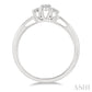 1/4 Ctw Round Cut Diamond Three-Stone Past Present and Future Ring in 14K White Gold