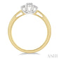 1/4 Ctw Round Cut Diamond Three-Stone Past Present and Future Ring in 14K Yellow and White Gold