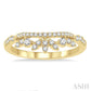1/3 Ctw Alternating Marquise and Circular Mount Round Cut Diamond Curved Band in 14K Yellow Gold