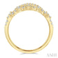 1/3 Ctw Alternating Marquise and Circular Mount Round Cut Diamond Curved Band in 14K Yellow Gold