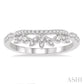 1/3 Ctw Alternating Marquise and Circular Mount Round Cut Diamond Curved Band in 14K White Gold