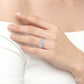 1 1/4 Ctw Triple Row Round Cut Diamond Wedding Band in 14K White Gold