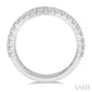 1 1/4 Ctw Triple Row Round Cut Diamond Wedding Band in 14K White Gold