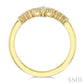 1/4 Ctw Marquise and Round Cut Diamond Chevron Ring in 14K Yellow Gold