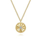 Gabriel & Co. Diamond Cut - 14K White-Yellow Gold Bujukan Diamond Cut Pendant Necklace .03CTW