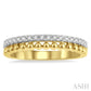 1/5 Ctw Ball Bead and Round Cut Bead Bijoux Diamond Wedding Band in 14K Yellow Gold