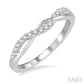 1/5 Ctw Twisted Top Round Cut Diamond Wedding Band in 14K White Gold