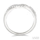 1/5 Ctw Twisted Top Round Cut Diamond Wedding Band in 14K White Gold