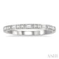 1/6 Ctw Baguette and Round Cut Diamond Stack Band in 14K White Gold