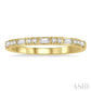 1/6 Ctw Baguette and Round Cut Diamond Stack Band in 14K Yellow Gold
