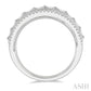 1/2 Ctw Art Deco Split Shank Baguette & Round Cut Diamond Wedding Band in 14K White Gold