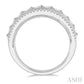 1/2 Ctw Art Deco Split Shank Baguette & Round Cut Diamond Wedding Band in 14K White Gold