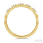 1/10 Ctw Box Chain Link Round Cut Diamond Stack Band in 14K Yellow Gold