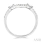 1/4 Ctw Round and Baguette Diamond Wedding Band in 14K White Gold