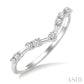 1/5 Ctw Chevron Spaced Round Cut Diamond Fashion Band in 14K White Gold
